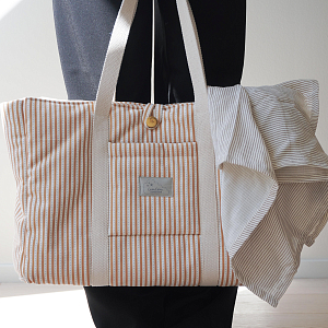 Сумка-трансформер для мамы Cam Cam Copenhagen "Oatfield", овсяные полоски